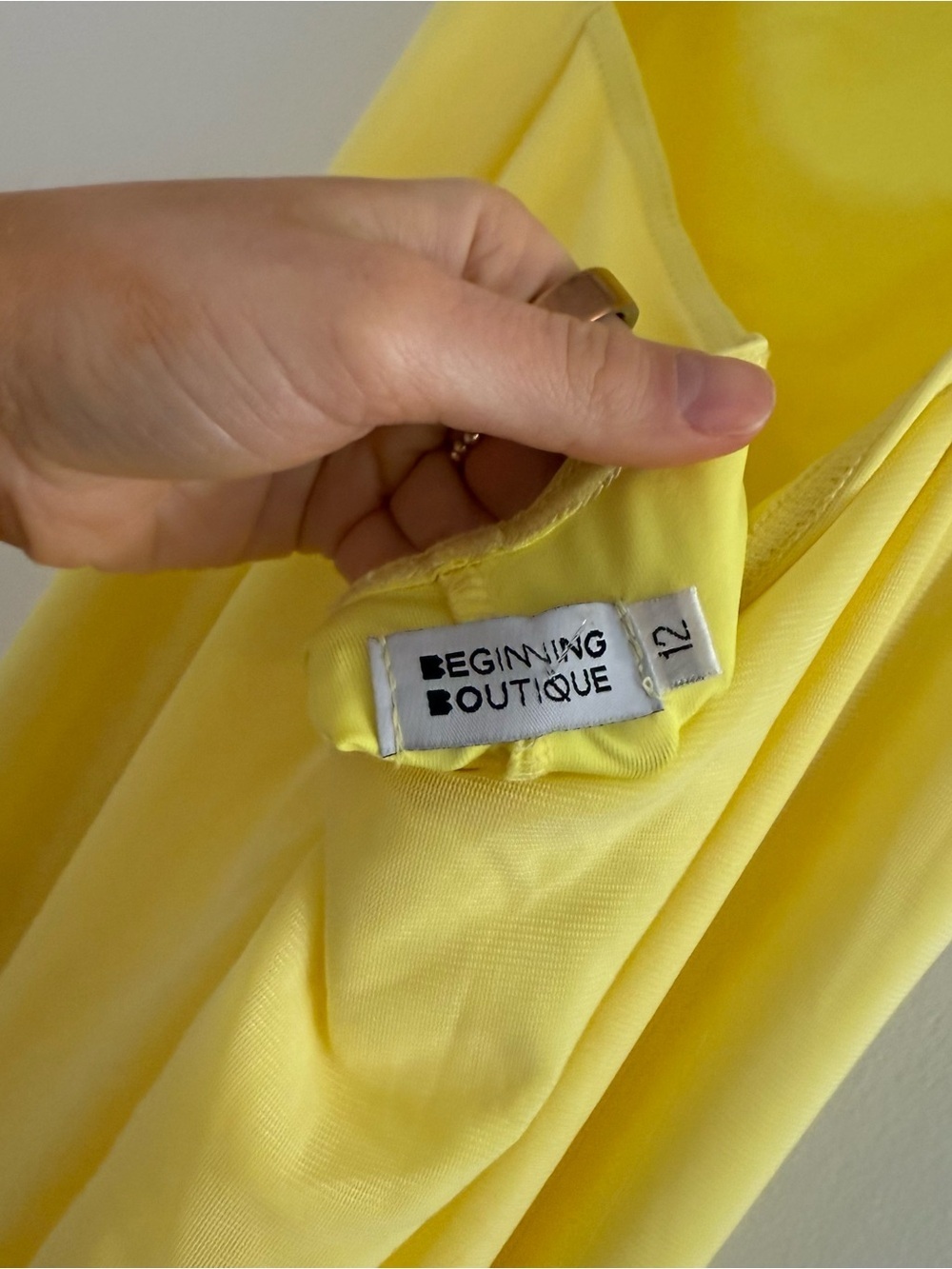 Beginning Boutique Elysium Yellow Open Back Maxi Dress Sz 12 Summer Wedding - Picture 14 of 14
